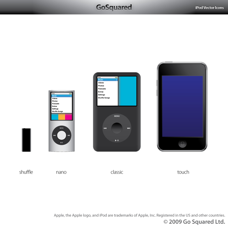 iPod Vector Icon Set Preview