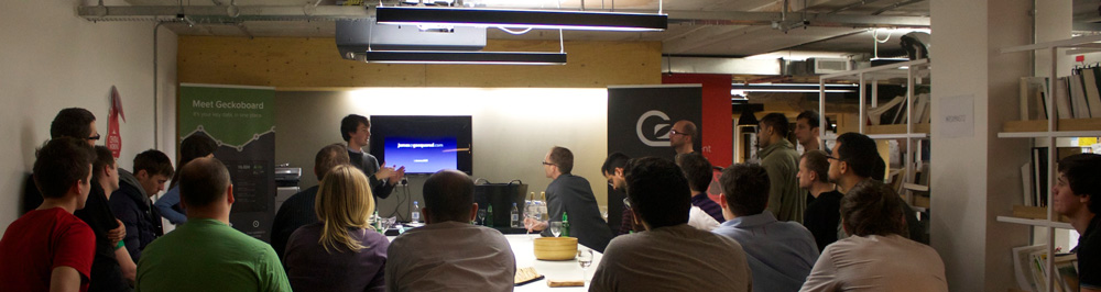 James Gill and GoSquared at the Data Driven London event by Geckoboard