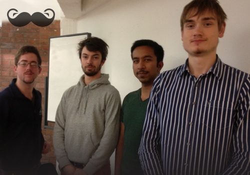 John, James, Asif, and Geoff as the MoSquared team in 2012