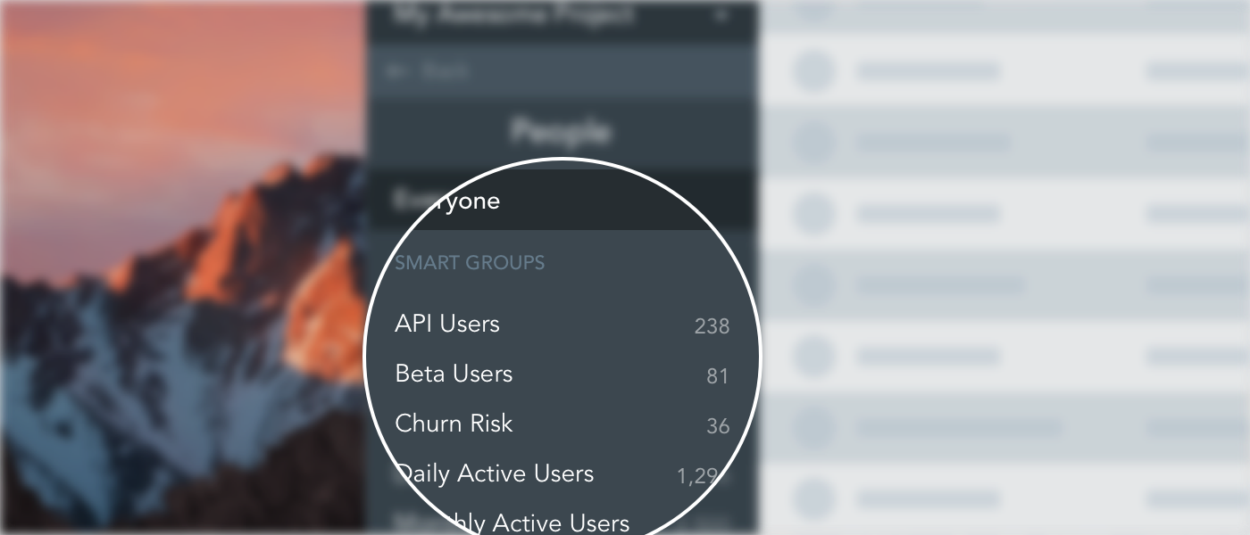 Smart Group counts in GoSquared People CRM