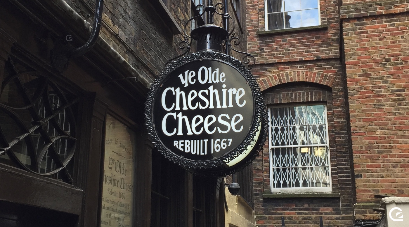 Ye Olde Cheshire Cheese pub sign