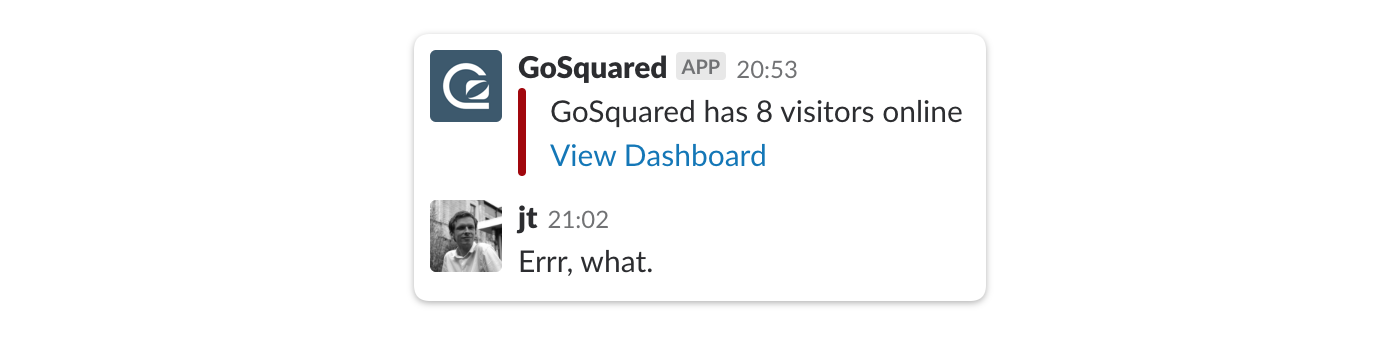 when there are a low number of visitors online we get this alert on slack