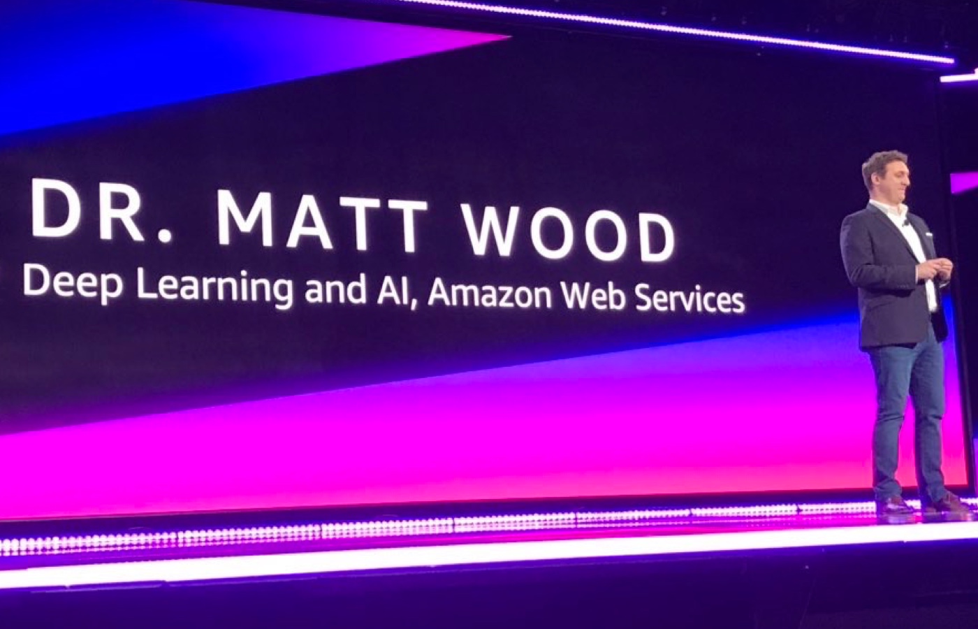 Keynote speaker at the AWS re:invent conference