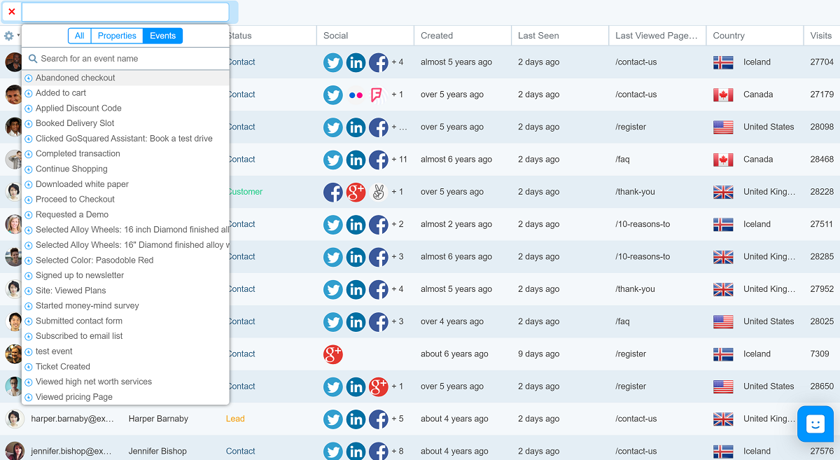 segment your audience using GoSquared