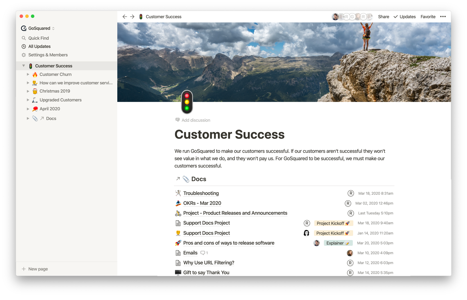 Linked Database for Customer Success docs in Notion