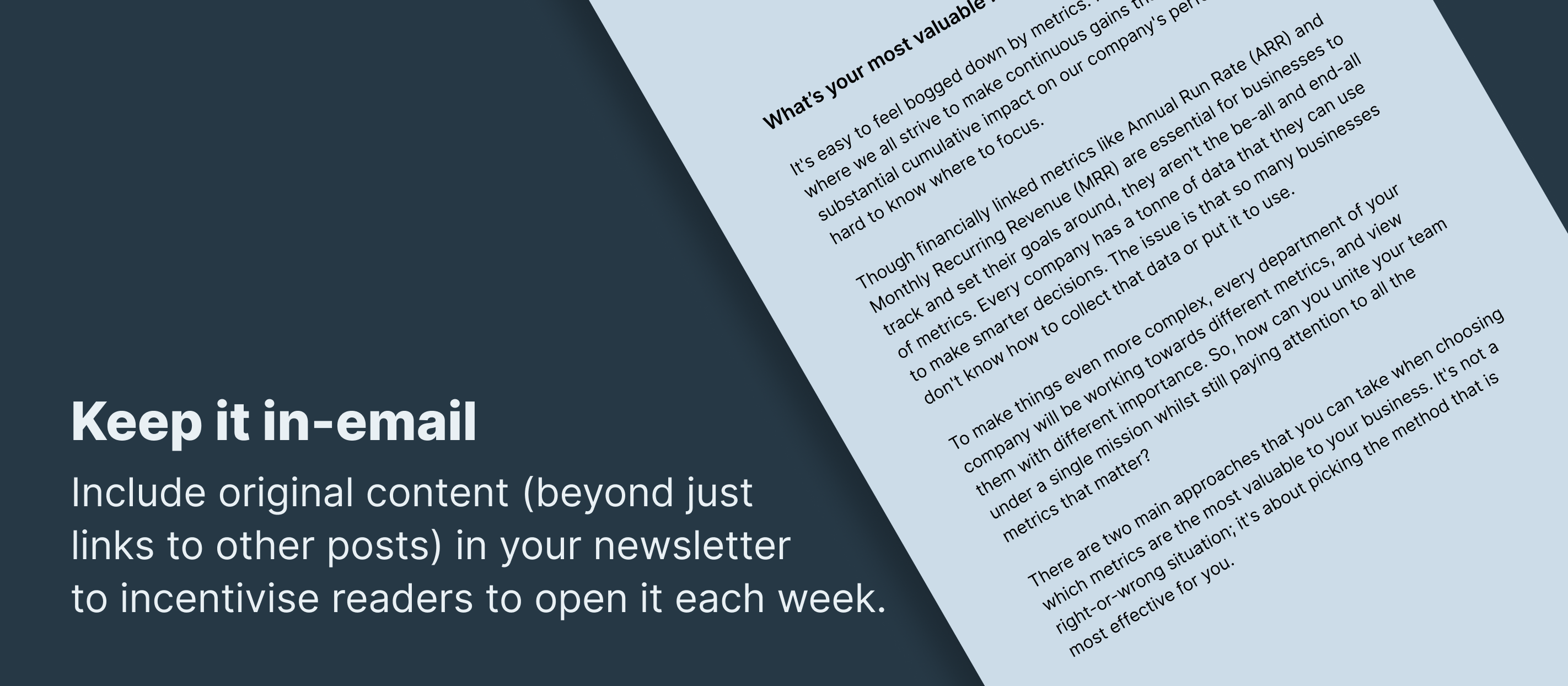 prioritise in-email content